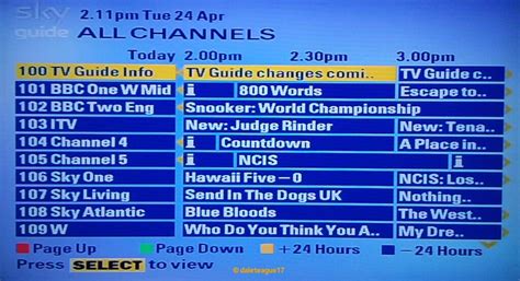 sky channel monthly schedule.